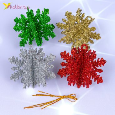 Новорічна підвіска Краса 7 см., 24 шт - Фото Новорічна підвіска Краса 7 см., 24 шт - Купити