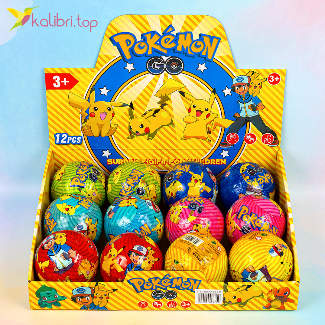 Шар сюрприз Pokemon 9,5 см оптом фото 01 Шар сюрприз Pokemon 9,5 см оптом фото 01