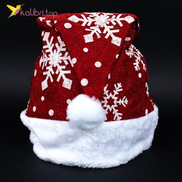 Новогодняя шапка Снежинка 40 см - Купить