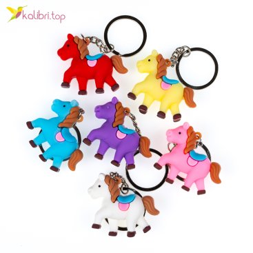 Брелки детские резиновые Лошадки 10 см - Купить