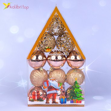 Ялинкові кульки яскравий феєрверк 5 см, 12 шт., набір - Фото Ялинкові кульки яскравий феєрверк 5 см, 12 шт., набір - Купити