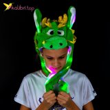 Сяюча шапка з вушками, що піднімаються Дракон оптом фото 01