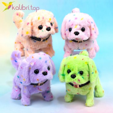 Собачка ходилка музыкальная Яркая 17 см - Купить