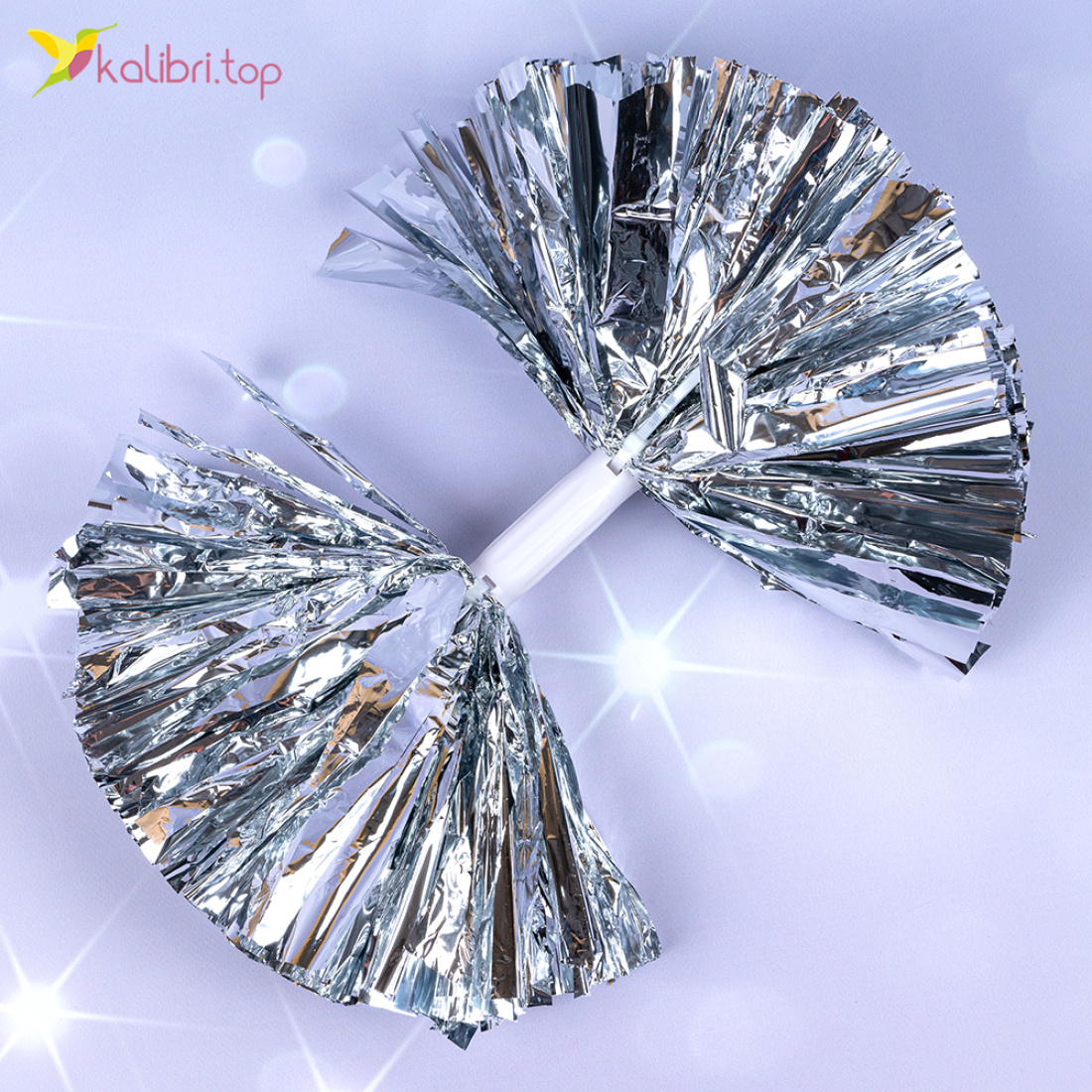 Помпони для черлідінгу Кулька сірий 39 см, 100 г оптом фото 01 Помпони для черлідінгу Кулька сірий 39 см, 100 г оптом фото 01