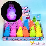 Светящиеся силиконовые ёжики Зайчики 10 см оптом фото 01