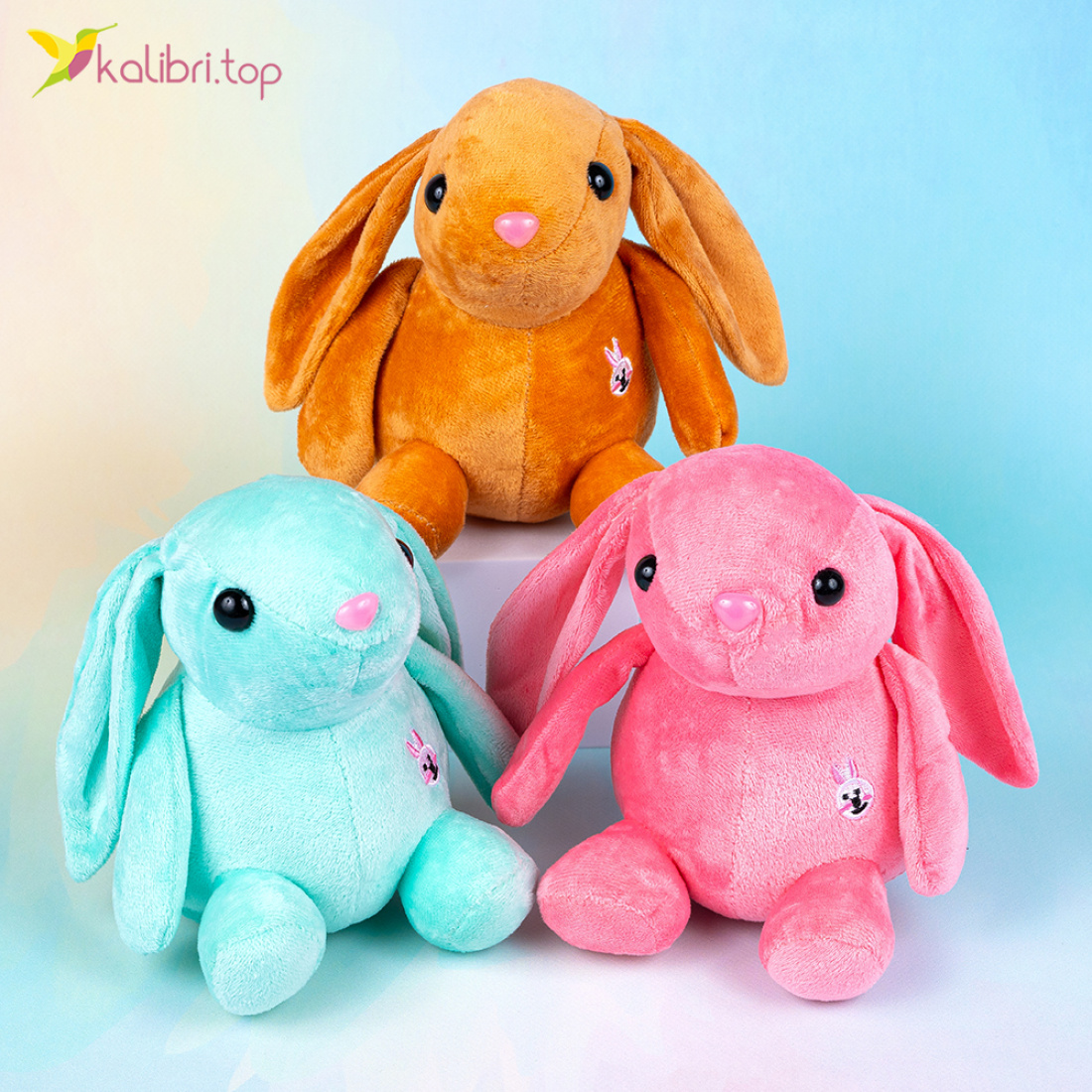 М'які іграшки Зайці 17 см оптом фото 01 М'які іграшки Зайці 17 см оптом фото 01