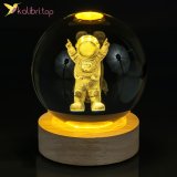 Ночник стеклянный шар Космонавт 8 см оптом фото 01 Ночник стеклянный шар Космонавт 8 см оптом фото 01