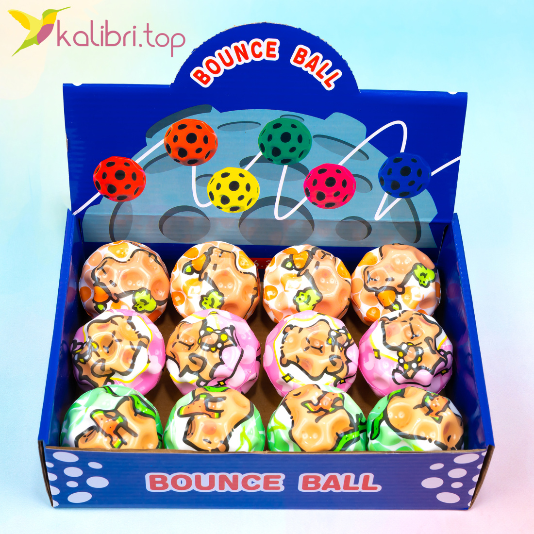 М'ячик стрибунець капібару 6 см оптом фото 01