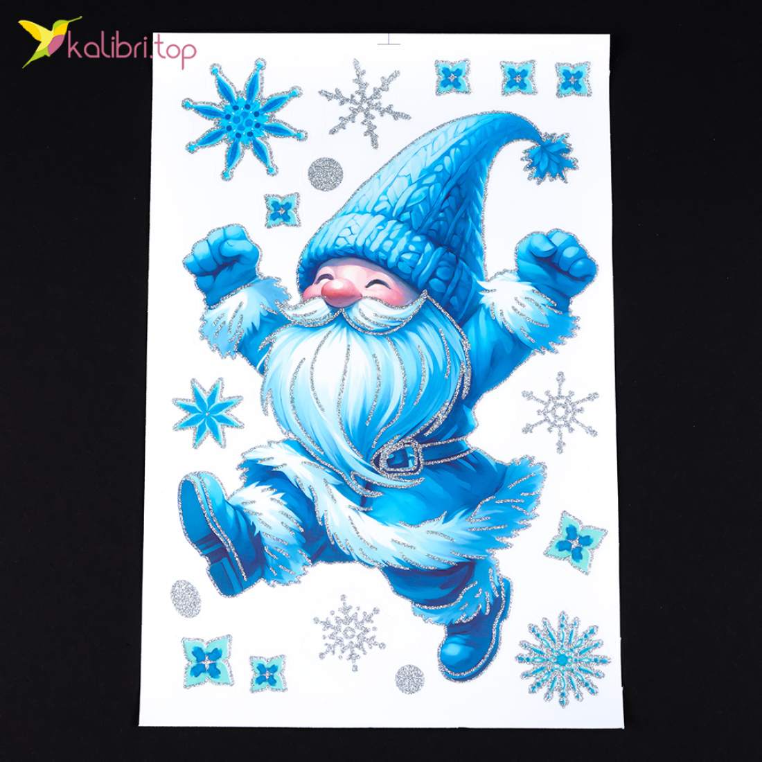 Новогодние наклейки на окна Праздник 30х20 см оптом фото 08 Новогодние наклейки на окна Праздник 30х20 см оптом фото 08