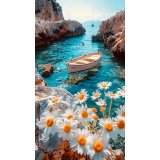 Алмазная мозаика лодка 40*50 см оптом фото 01