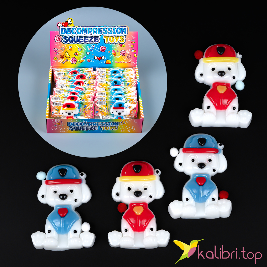 Антистрессы Собачки 80 см, 60 г оптом фото 01