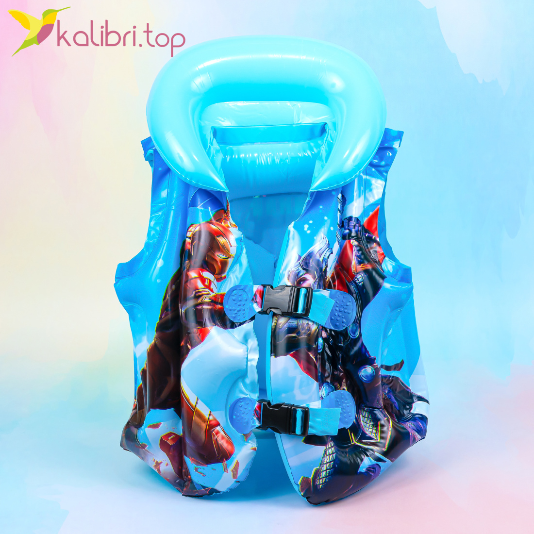 Детский надувной жилет для плавания Герои 35 см оптом фото 02