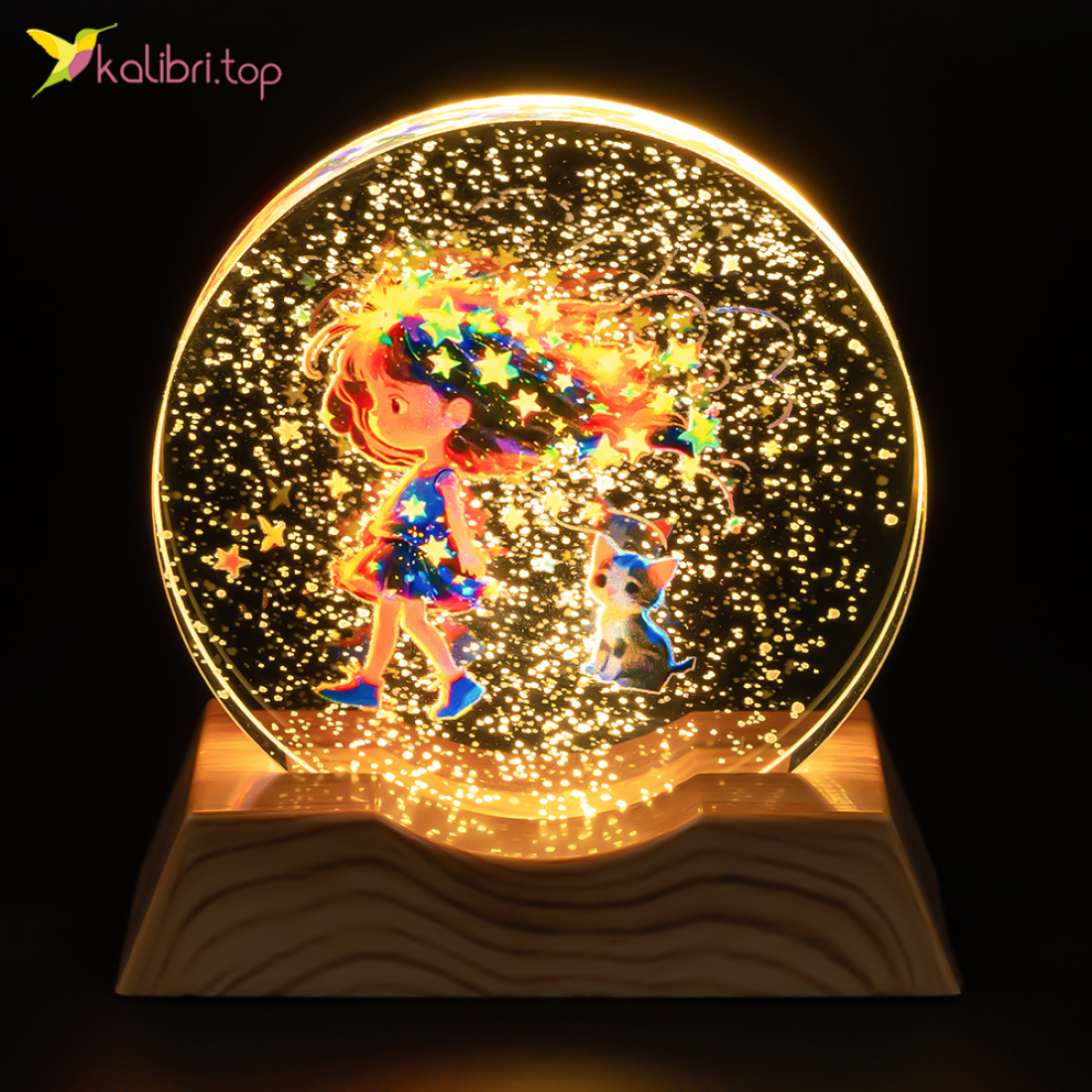 Нічник плоский скляний дівчинка з парасолькою 8 см оптом фото 01 Нічник плоский скляний дівчинка з парасолькою 8 см оптом фото 01