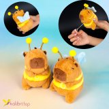 Механічна м'яка іграшка Капібара бджілка 12 см оптом фото 01 Механічна м'яка іграшка Капібара бджілка 12 см оптом фото 01