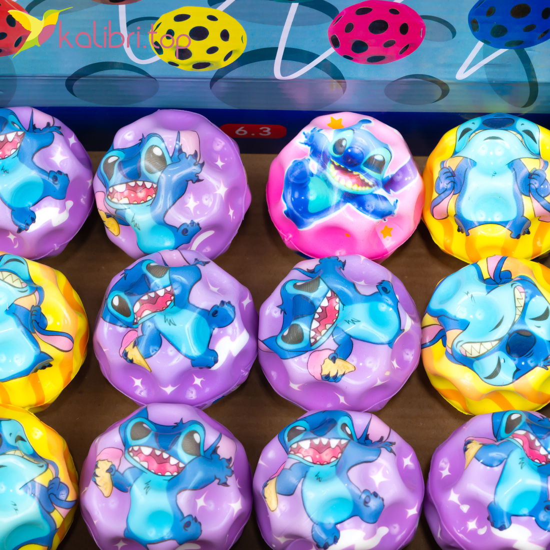 Мяч попрыгунчик ушастик 6 см оптом фото 02