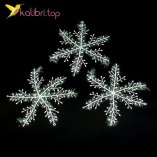 Новорічні сніжинки 21 см оптом фото 02