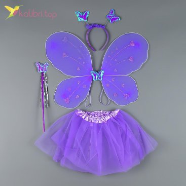Святковий набір метелика зі спідницею фіолетовий - Купити