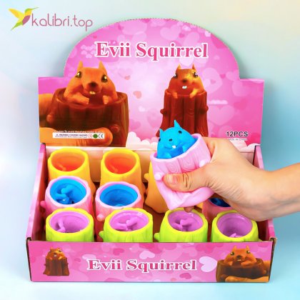 Іграшка антистрес Фуфлік Squirrel у дупле - Купити