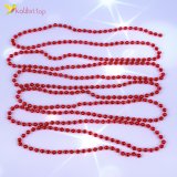 Новорічний декор намисто червоні 2,75 метра, 12 штук оптом фото 01 Новорічний декор намисто червоні 2,75 метра, 12 штук оптом фото 01