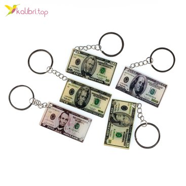 Брелки пластиковые Деньги доллары 11 см - Купить