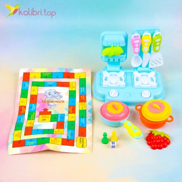 Пластиковая игра детская Кухня синяя 30 см - Купить