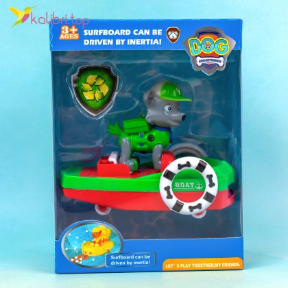 Игрушка Собачка зелёная в лодке 12 см - Купить