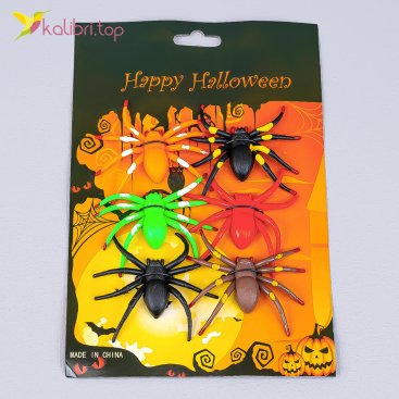 Павуки пластикові кольорові 6 см - Купити