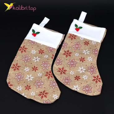 Шкарпетки, чобіт для подарунків Сніжинки Різні великий 41 см - Купити