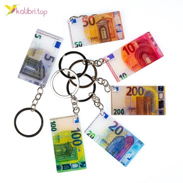 Брелки пластиковые Деньги евро 11 см - Купить