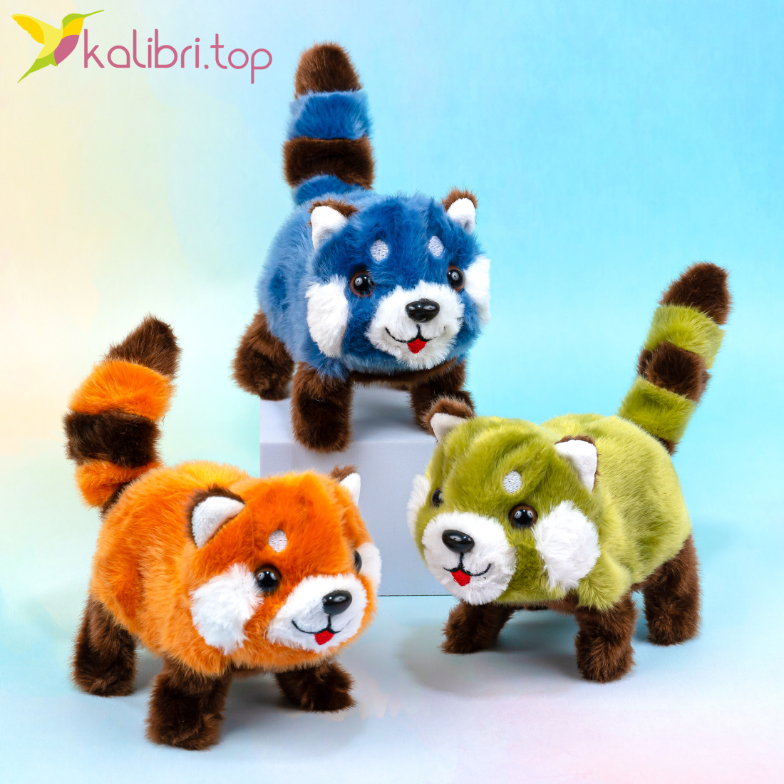 Ходилка музыкальная Панда красная 19 см оптом фото 01