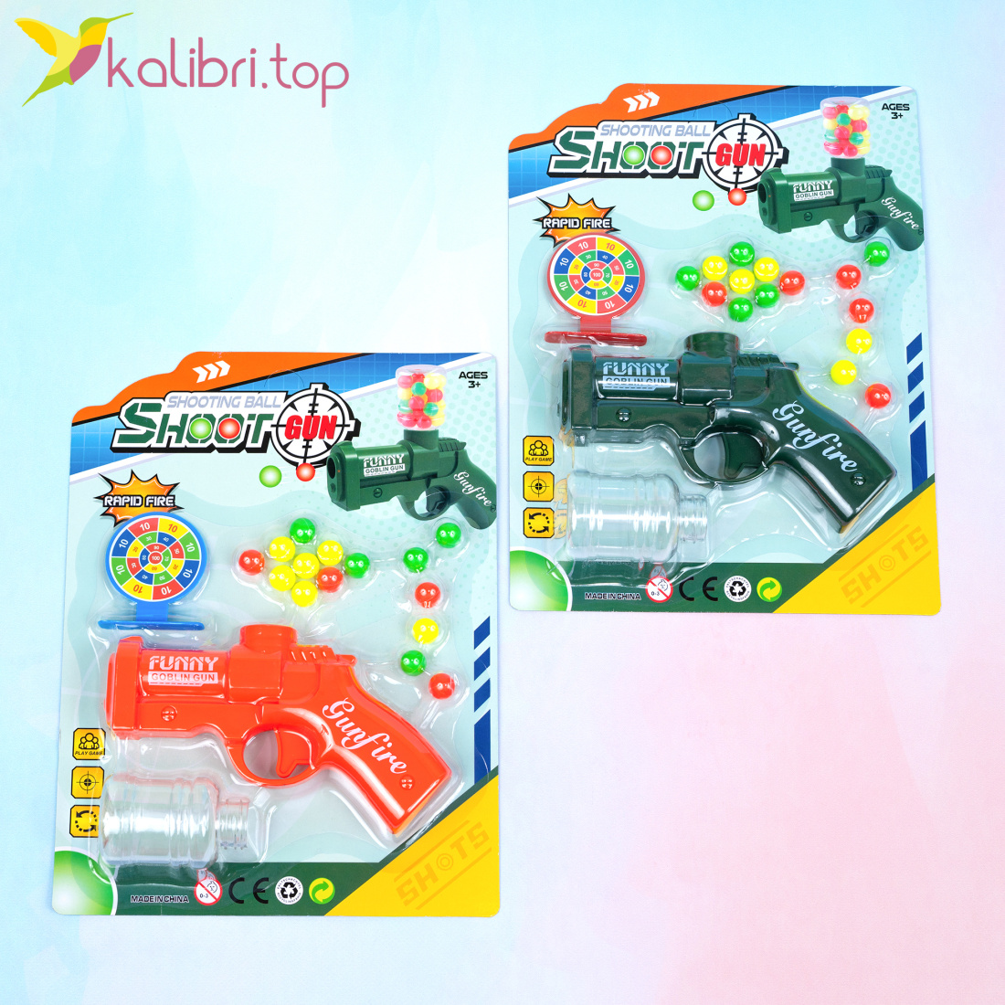 Набор пистолета стреляющего шариками Шок оптом фото 01
