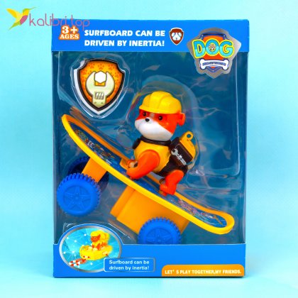 Игрушка Собачка жёлтая на скейте 13 см - Купить