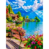 Алмазна мозаїка гори 40*50 см оптом фото 01