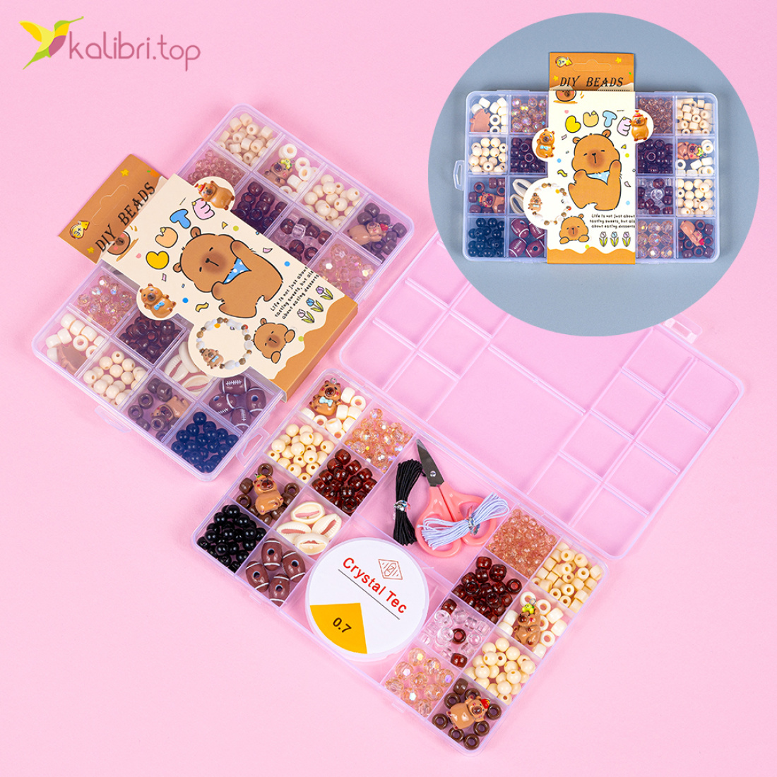 Бісер для плетіння браслетів Капібара 20 см оптом фото 01 Бісер для плетіння браслетів Капібара 20 см оптом фото 01