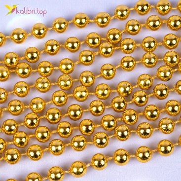 Новорічний декор намисто золотий грудень 2,8 метра, 12 штук - Фото Новорічний декор намисто золотий грудень 2,8 метра, 12 штук - Купити