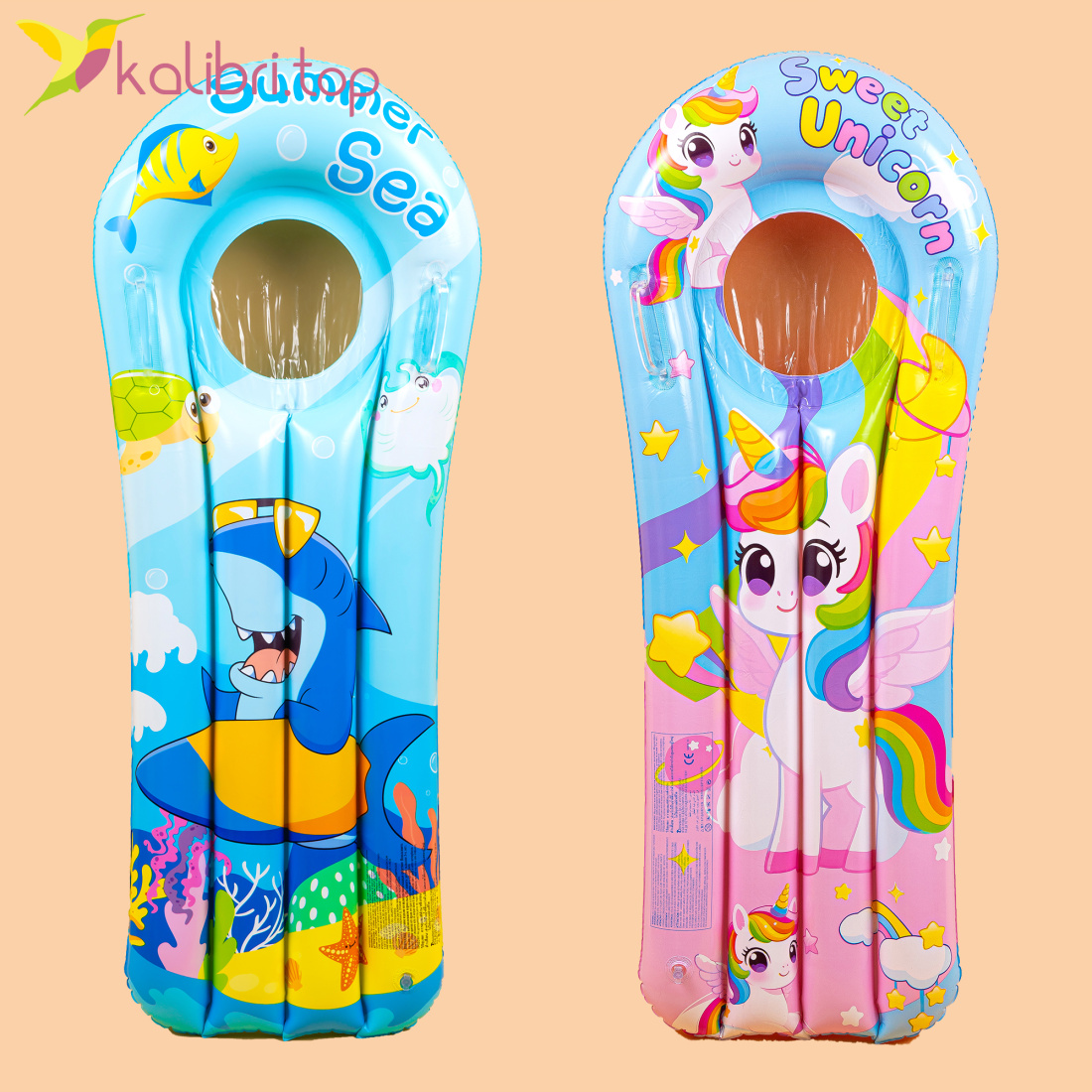 Дитячий надувний матрац Мультик 110 см оптом фото 01