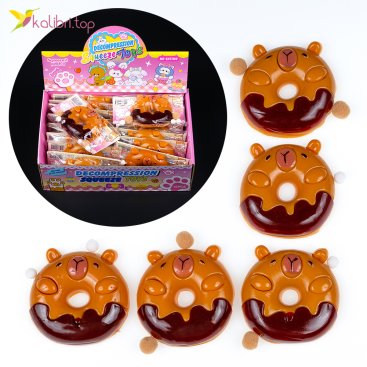 Игрушки антистресс Капибары пончики 7 см, 54 г - Купить