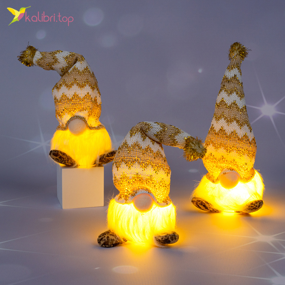 Новорічні прикраси, декор Різдвяні Гноми 21 см оптом фото 01