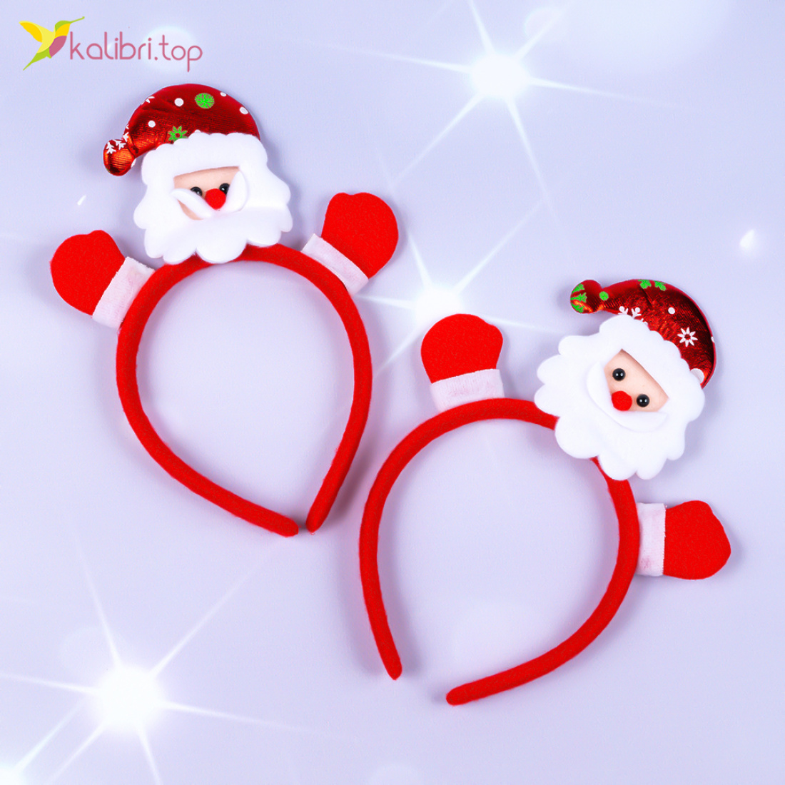 Новорічні обручі Санта 21 см оптом фото 01 Новорічні обручі Санта 21 см оптом фото 01