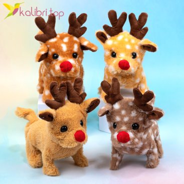 Ходилка музыкальная Олень Рудольф 19 см - Купить