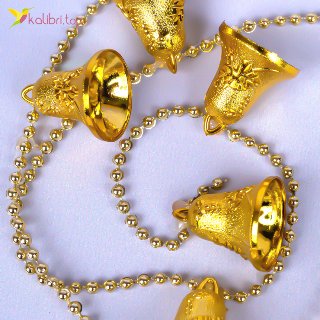 Новорічні прикраси гірлянда Дзвіночок 1 метр оптом фото 02 Новорічні прикраси гірлянда Дзвіночок 1 метр оптом фото 02