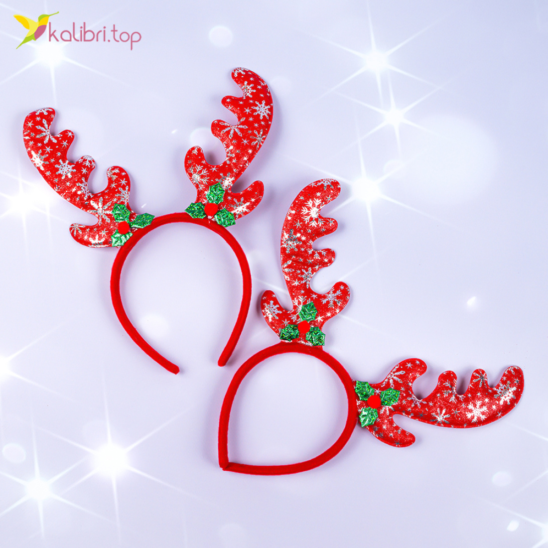 Новорічні обручі сніговий олень 27 см оптом фото 01 Новорічні обручі сніговий олень 27 см оптом фото 01