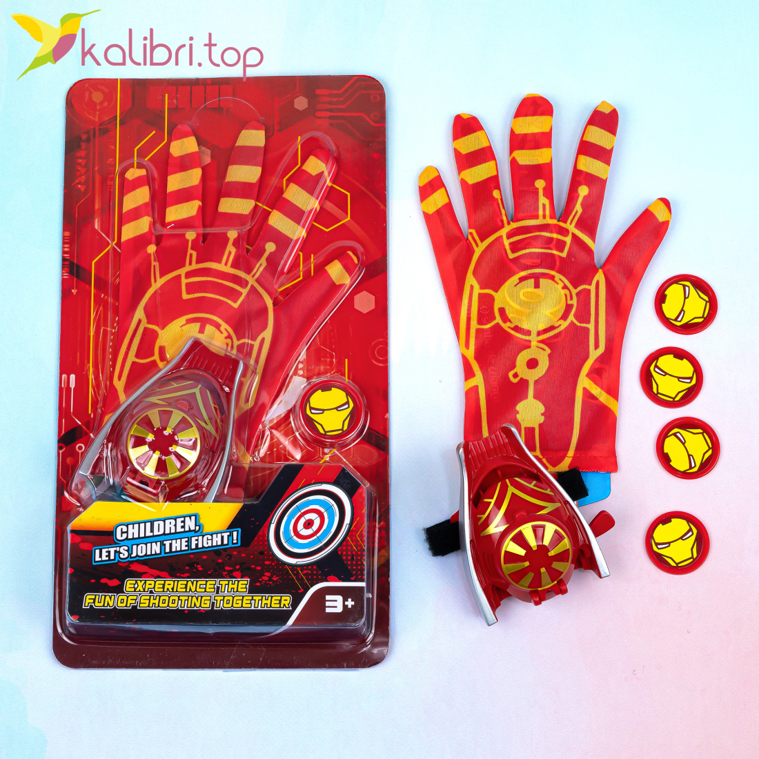 Перчатка Старк со стреляющим дисковым механизмом оптом фото 01
