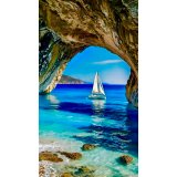 Алмазная мозаика лодка на море 40*50 см оптом фото 01