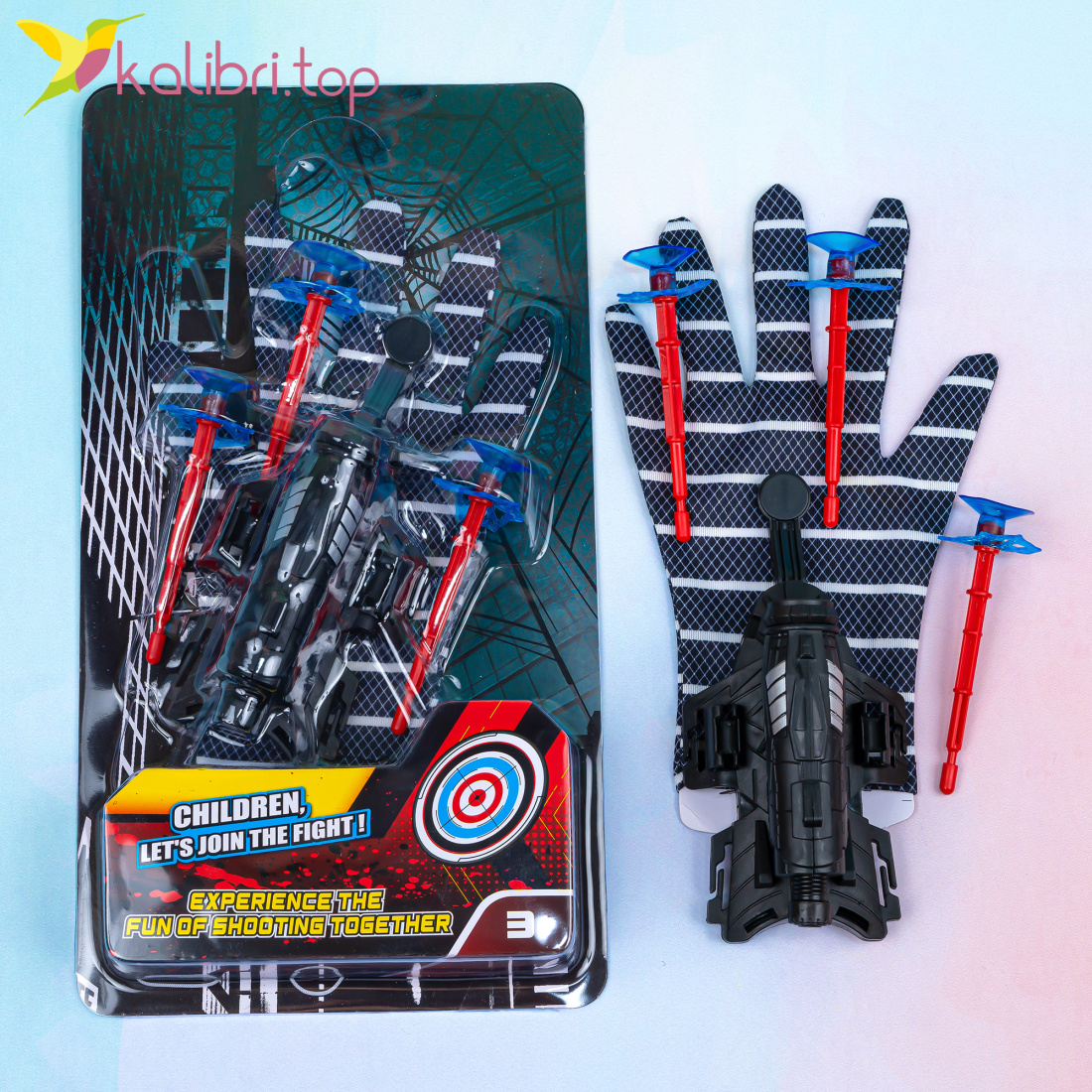 Перчатка Паук со стреляющим присосковым механизмом оптом фото 01