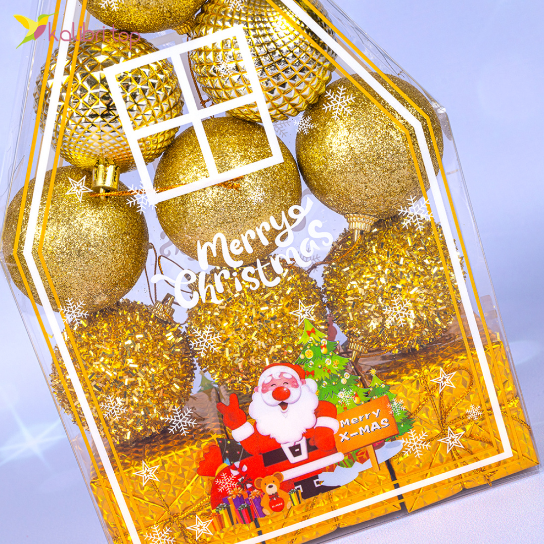 Ялинкові кульки золотий вечір 5 см, 12 шт., набір оптом фото 02 Ялинкові кульки золотий вечір 5 см, 12 шт., набір оптом фото 02