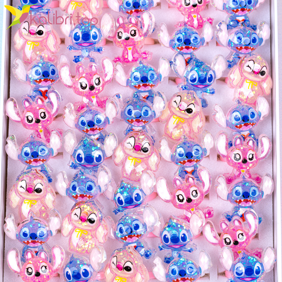 Дитячі каблучки на палець Вухастики 50 штук оптом фото 01