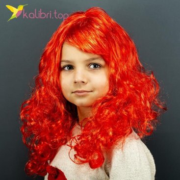 Купити карнавальний перука Кудряшка червоний 4489 оптом фото 66