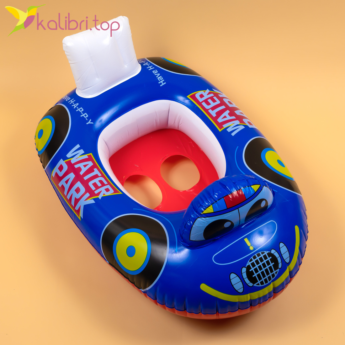 Надувной круг с сиденьем Самолёт и Машинка 60 см оптом фото 03