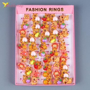 Детские кольца на палец Капибара 50 штук - Купить